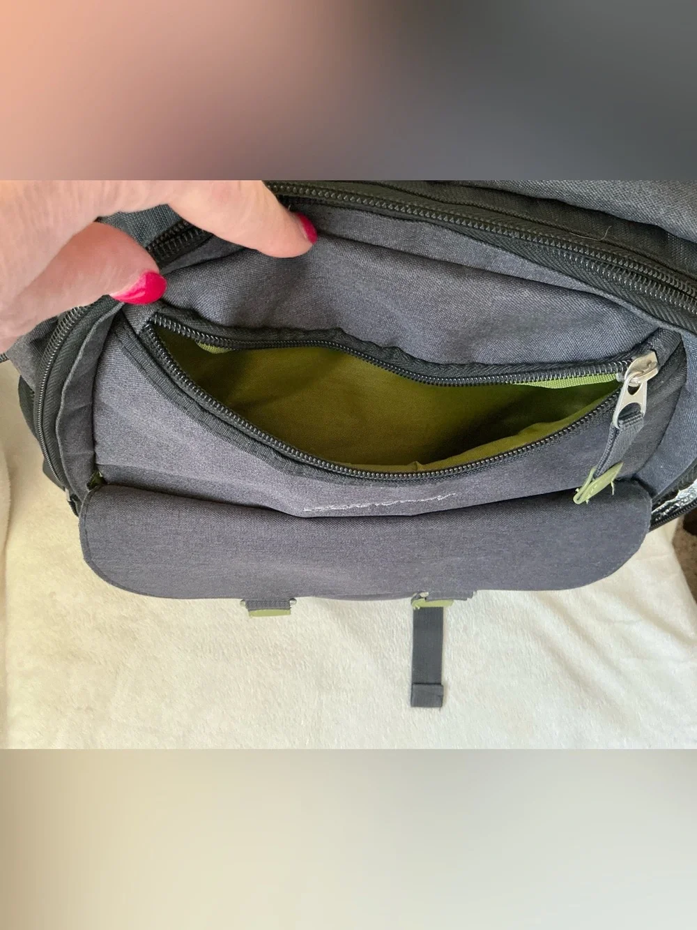Eddie Bauer Places & Spaces Grey Heather Backpack Diaper Bag